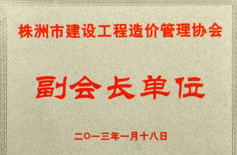 株洲市建設(shè)工程造價管理協(xié)會副會長單位
